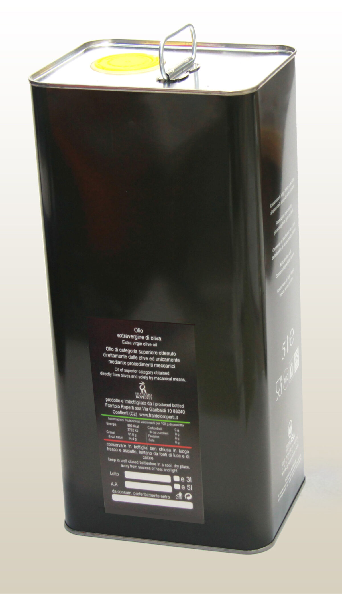 Olio extra vergine di oliva "a Carrara" latta da 5 litri - immagine 2
